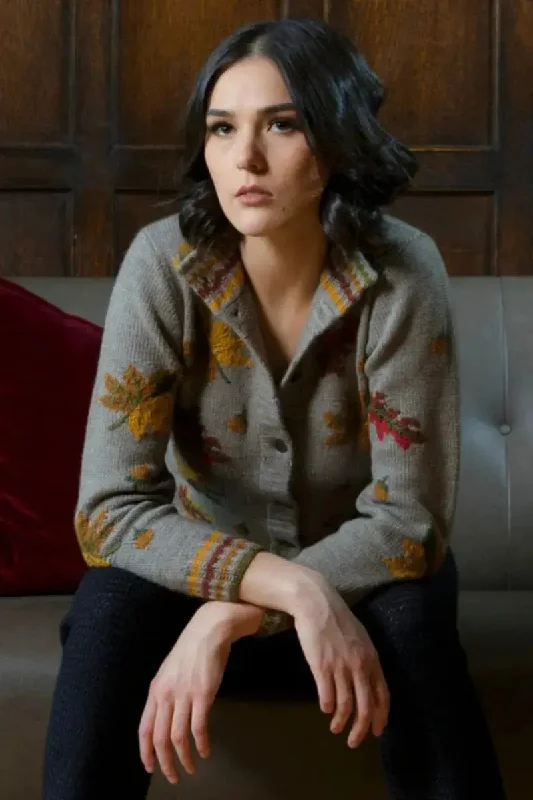 Wind Woman Cardigan Qiviuk, Merino & Silk Chenille Blend Fleece Blend Nylon Blend