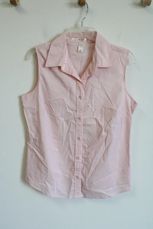 Old Navy Easy Fit Stretch Pink Collared Tank | L coral tank top
