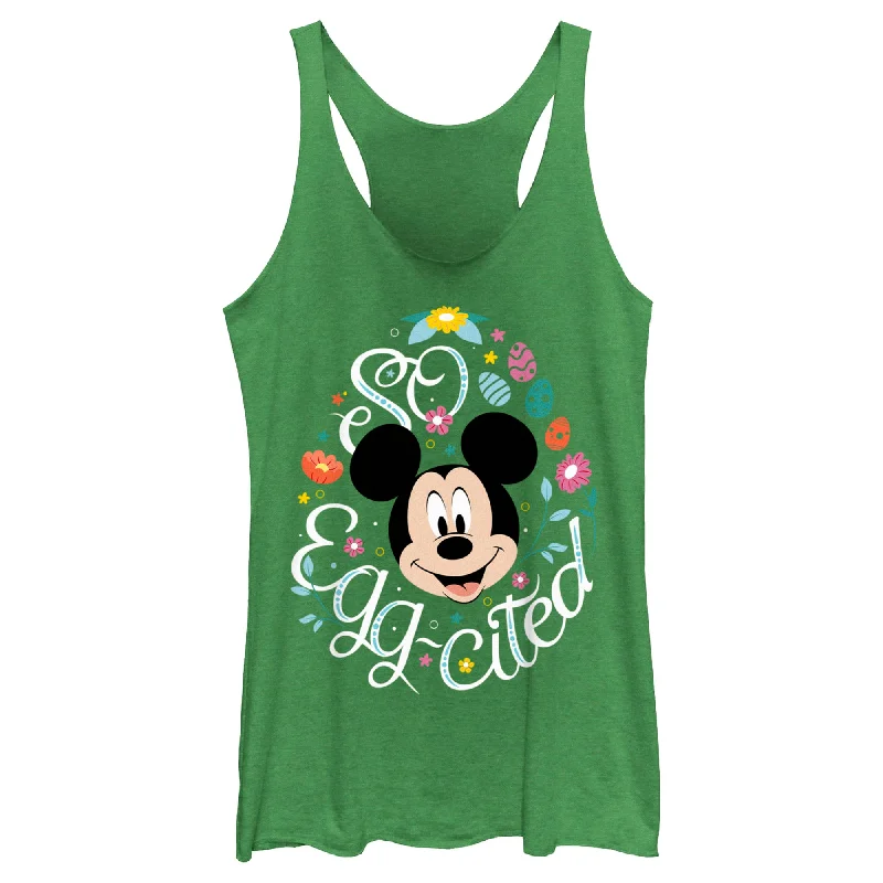 Women's Mickey & Friends Easter So Egg-Cited Racerback Tank Top flexible tank top
