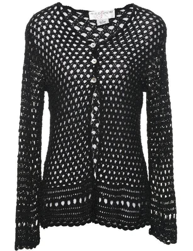 Crochet Cardigan - S Tailored Straight A-Line