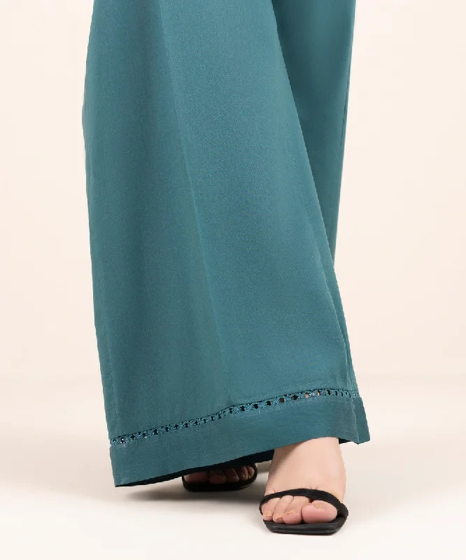 Cotton Viscose Flared Pants Fashionable Work Pants