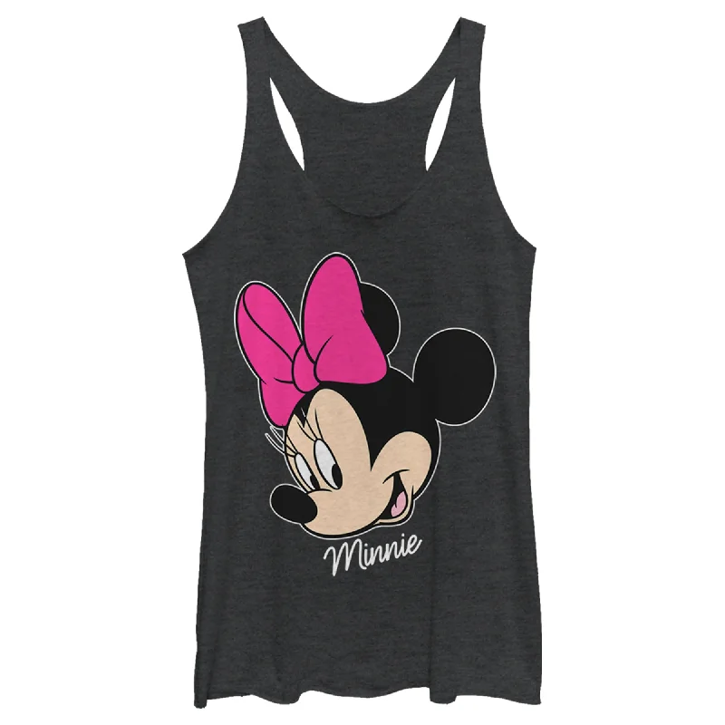 Women's Mickey & Friends Minnie Mouse Portrait Racerback Tank Top soft tank top