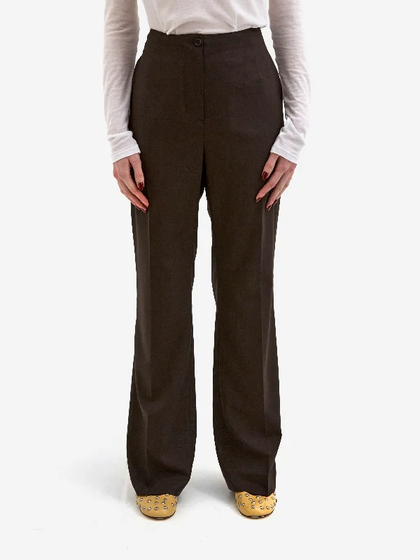 AMOMENTO Straight Fit Pants - Dark Brown Comfortable Jogger Trousers