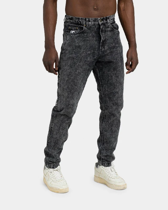 Karl Kani Men's Retro Moon Denim Pants Dark Grey Casual Skinny Fit Pants