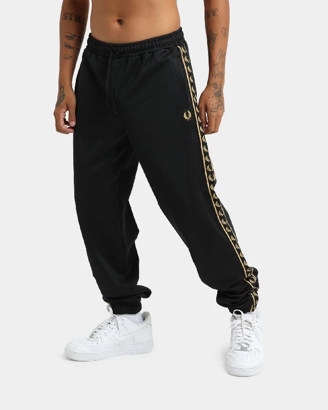Fred Perry Gold Taped Track Pants Black Chic Checkered Pants