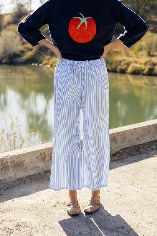 Anything For You Striped Pants Comfortable Pleated Pants