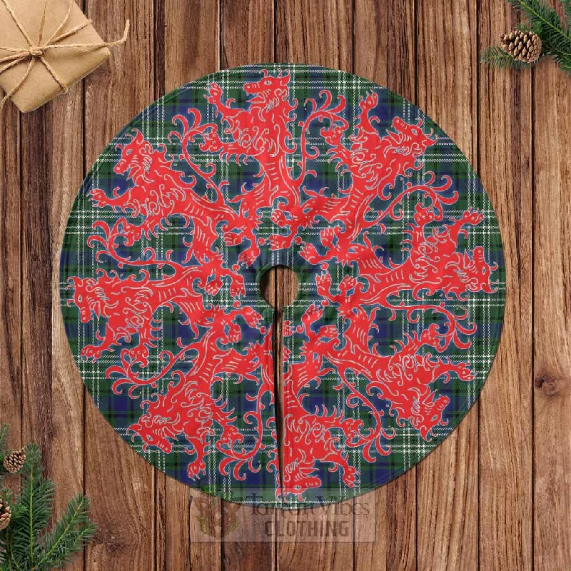 Blyth Tartan Christmas Tree Skirt Lion Rampant Style wool skirt sturdy