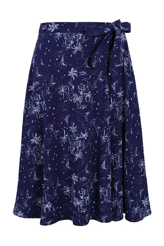 Banned Apparel - Santorini Dreams Skirt silk skirt smooth
