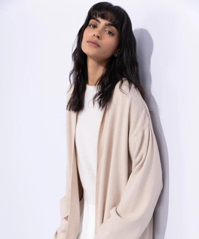 Light Gauge Knit Cardigan Boxy Cardigan Fitted Cardigan A-Line