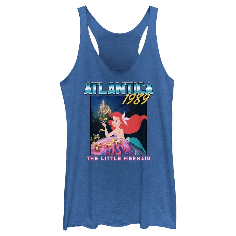 Women's The Little Mermaid Ariel Atlantica 1989 Racerback Tank Top high neck tank