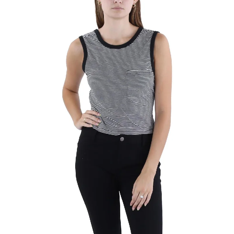 RE/DONE Womens Striped Twist Tie Front Tank Top seamless tank top