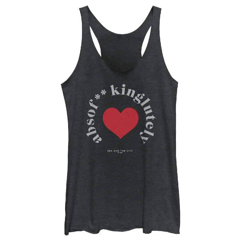 Women's Sex and the City Mr. Big Absolutely Heart Racerback Tank Top stylish tank top Women's Sex and the City Mr. Big Absolutely Heart Racerback Tank Top stylish tank top