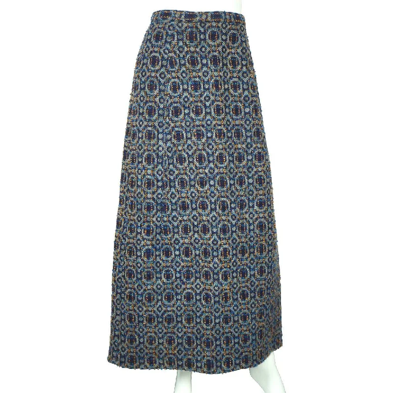 Vintage 1960s Woven Wool Tweed Skirt by Elegance Paris Size M 28” W silk skirt elegant