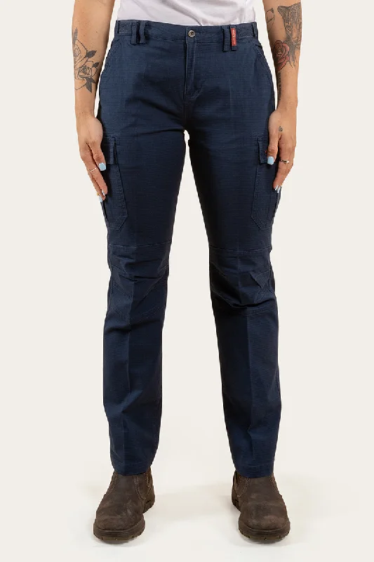 Zeehan Womens Ripstop Work Pants - Dark Navy Elegant Trouser Pants