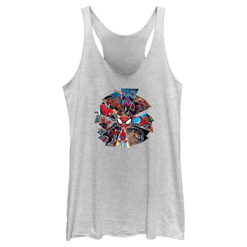 Women's Spider-Man: Beyond Amazing Spider Web Panels Racerback Tank Top bold tank top Women's Spider-Man: Beyond Amazing Spider Web Panels Racerback Tank Top bold tank top