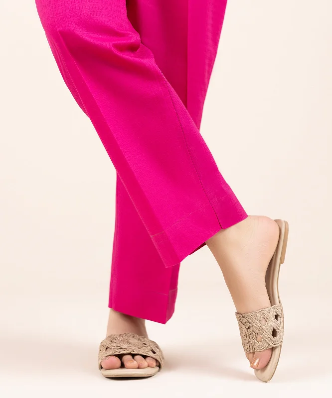 Solid Cotton Straight Pants Comfy Athletic Pants