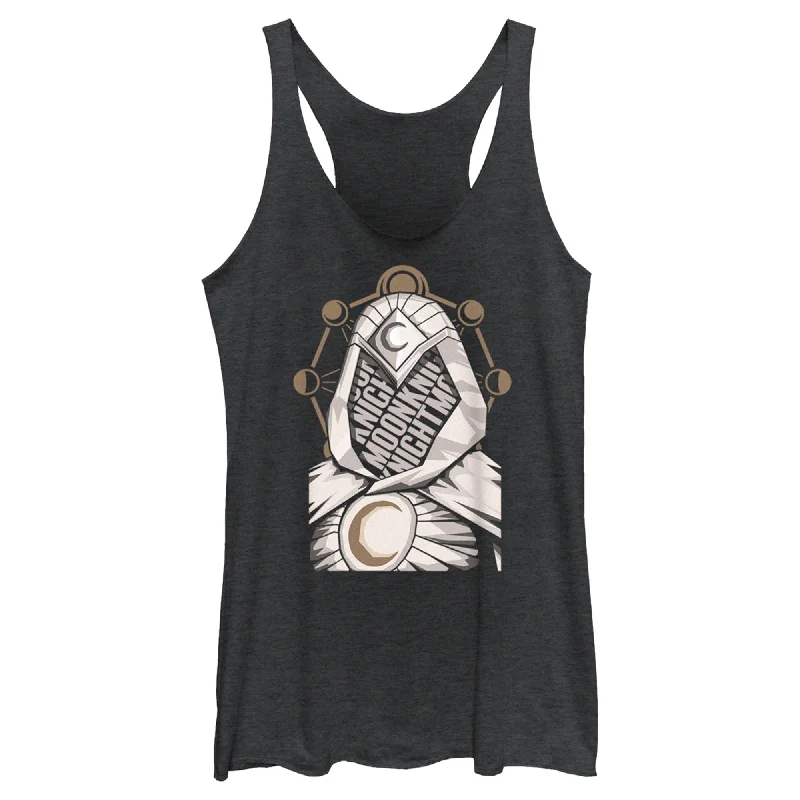 Women's Marvel: Moon Knight Mask Cutout Racerback Tank Top mint tank top