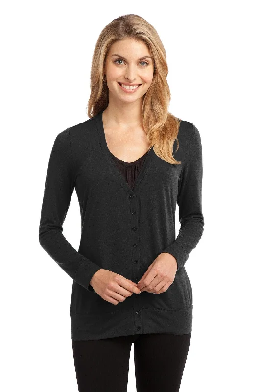 Port Authority Ladies Concept Cardigan. L545 Chenille Brocade Lace