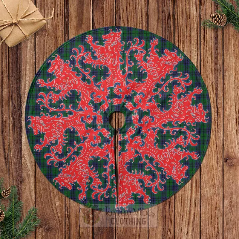 Austin Tartan Christmas Tree Skirt Lion Rampant Style leather skirt bold