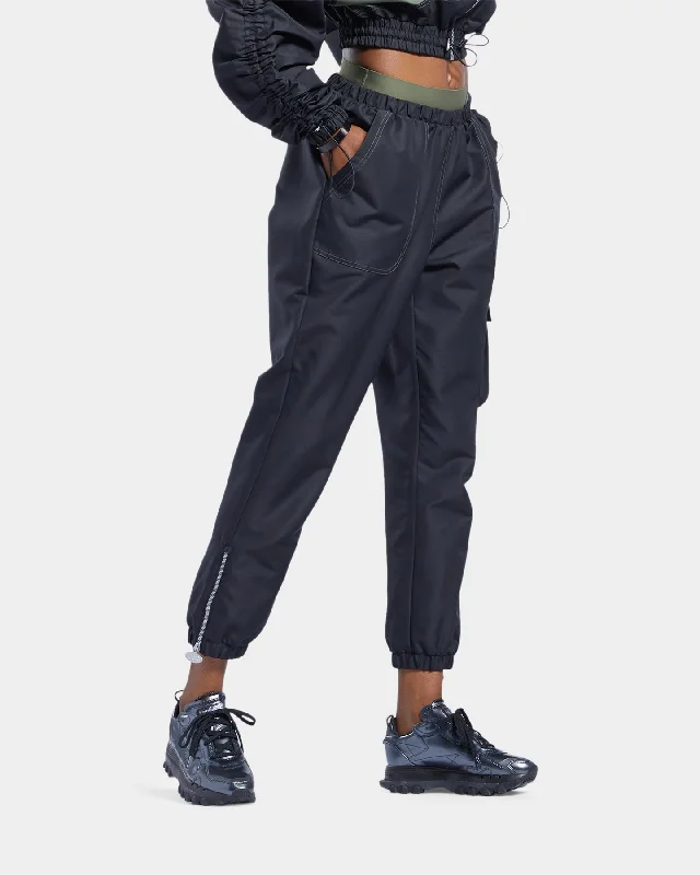 Reebok Women's Cardi B X Reebok Track Pants Black Classic Bootcut Trousers