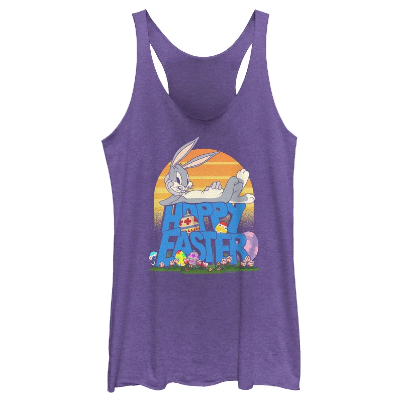 Women's Looney Tunes Bugs Bunny Happy Easter Racerback Tank Top cozy tank top