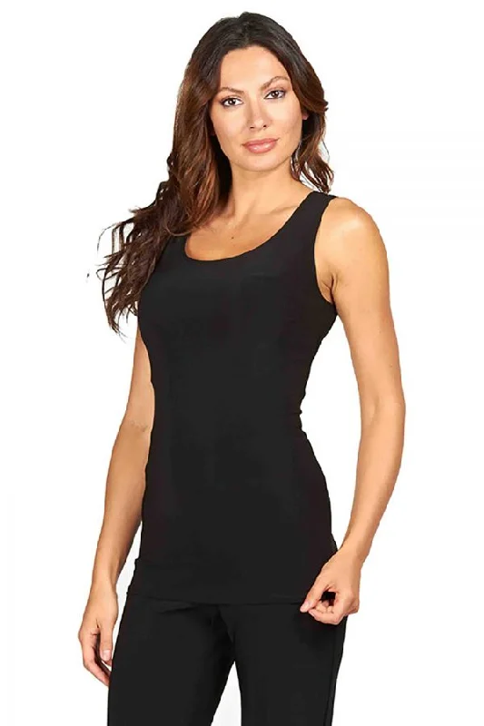 Frank Lyman #010 black knit tank lavender tank top