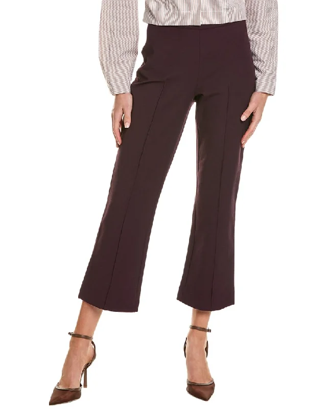 Vince Mid Rise Pintuck Crop Flare Pant Comfortable Fleece Pants