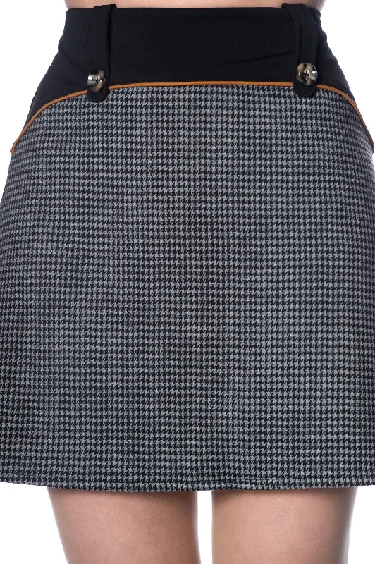 Banned Apparel - Bernie Colour Block Skirt patchwork skirt art