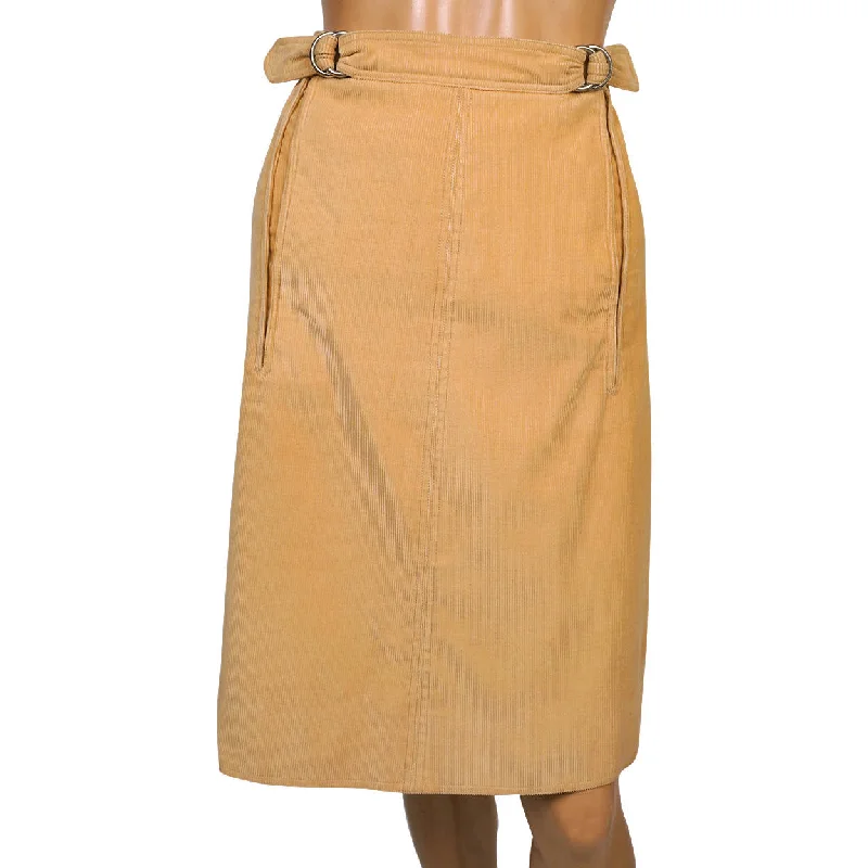 Vintage 1970s Courreges Paris Corduroy Skirt Sand Coloured Cotton Size 00 Small leather skirt sleek Vintage 1970s Courreges Paris Corduroy Skirt Sand Coloured Cotton Size 00 Small leather skirt sleek