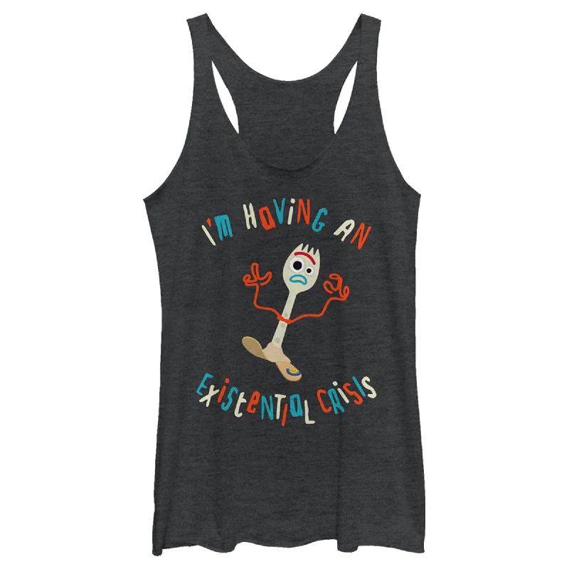 Women's Toy Story Forky I'm Having an Existential Crisis Racerback Tank Top sheer tank top Women's Toy Story Forky I'm Having an Existential Crisis Racerback Tank Top sheer tank top