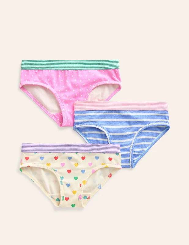 3-Pack Pants-Multi Hearts Relaxed Fit Trousers