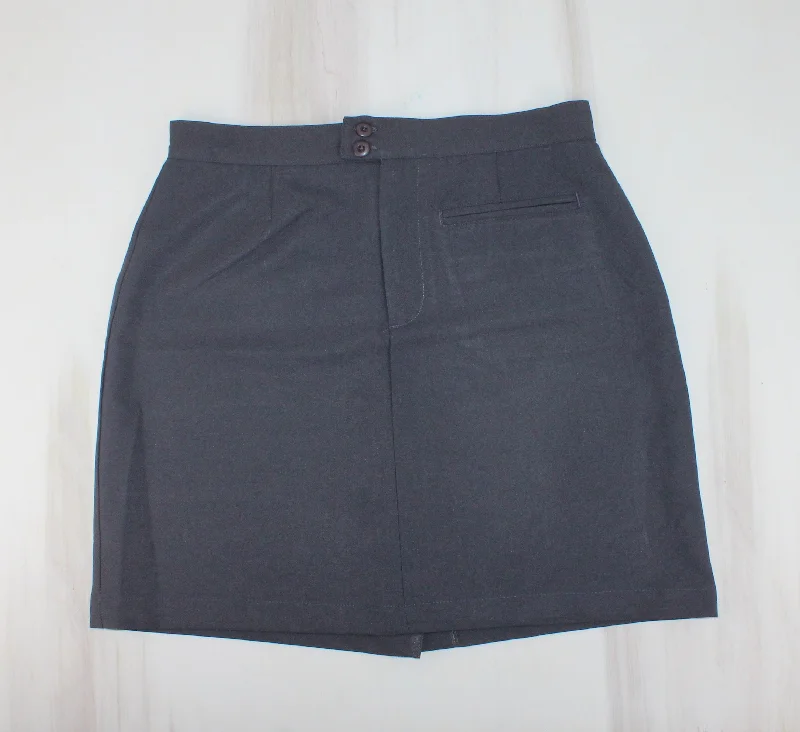 XHILARATION GREY DRESSY SKIRT LADIES SIZE 9 PRE-LOVED silk skirt sleek