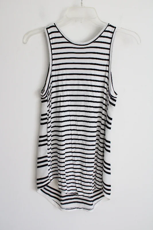 LOFT Black White Striped Tank | XS black tank top
