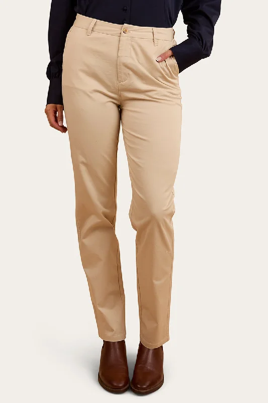 Scottsdale Womens Regular Fit Chino Pant - Bone Soft Stretch Leggings