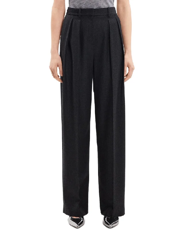 Theory Double Pleat Wool Pant Stylish Casual Pants