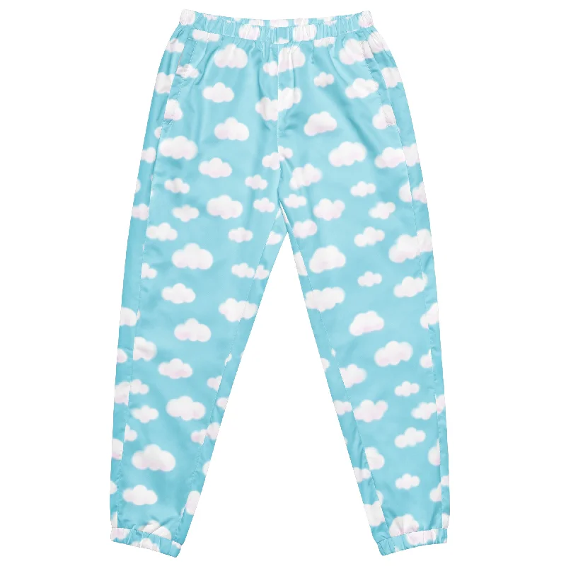Dreamy Clouds Unisex Track Pants (Sky Blue) Stylish Elastic Waist Pants
