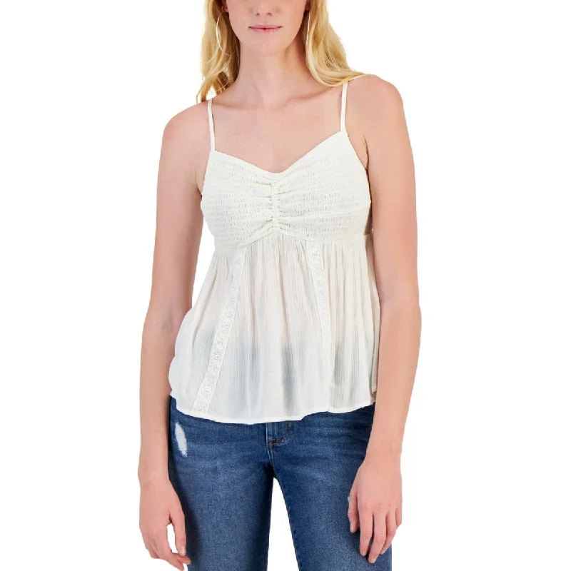 Hippie Rose Womens Juniors Smocked Rayon Tank Top tie dye tank