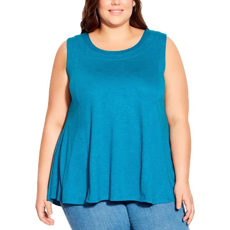 Avenue Womens Plus Tank Sleeveless Tank Top stretchy tank top