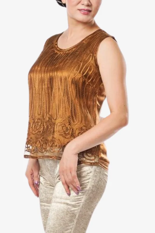 Soulmates C905 Silk Beaded Tank Top basic tank top