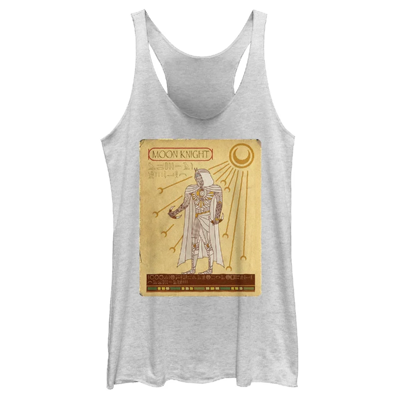 Women's Marvel: Moon Knight Ancient Egyptian Portrait Racerback Tank Top turquoise tank top Women's Marvel: Moon Knight Ancient Egyptian Portrait Racerback Tank Top turquoise tank top