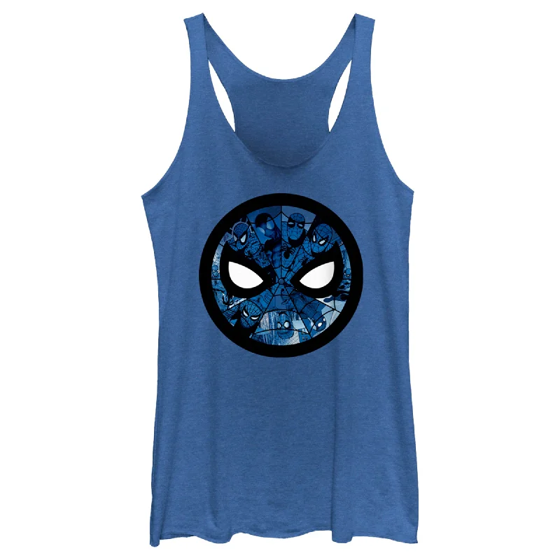Women's Spider-Man: Beyond Amazing Hero Mask Racerback Tank Top lime green tank