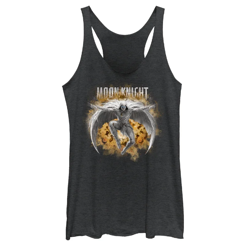 Women's Marvel: Moon Knight Jumping Into Action Racerback Tank Top sage tank top