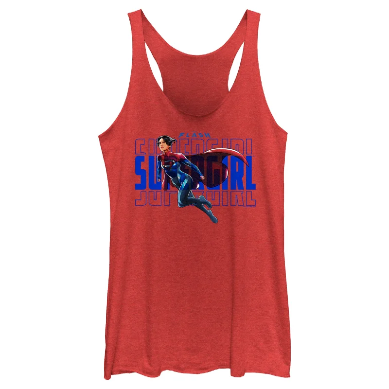 Women's The Flash Supergirl Sky Flight Racerback Tank Top sequin tank top