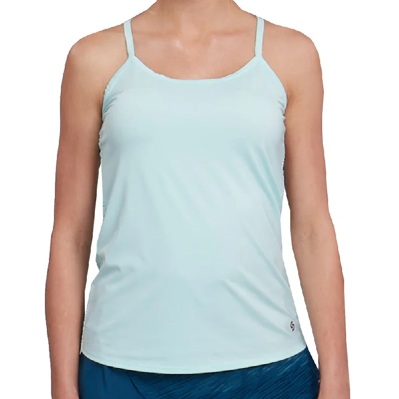 Cross Court Blue Abyss Crystal Waters Womens Tennis Tank Top mesh tank top