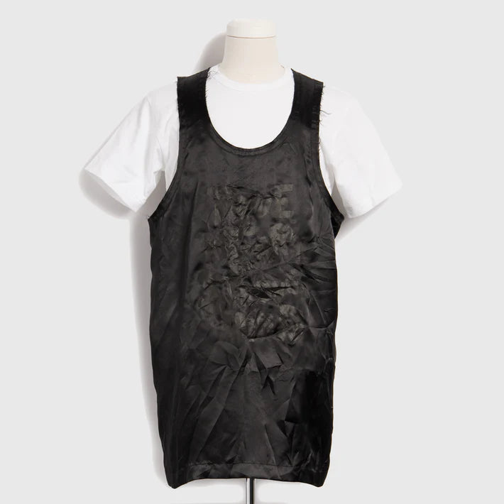 BLACK Comme des Garçons Message Short Tanktop (Black) strappy tank top
