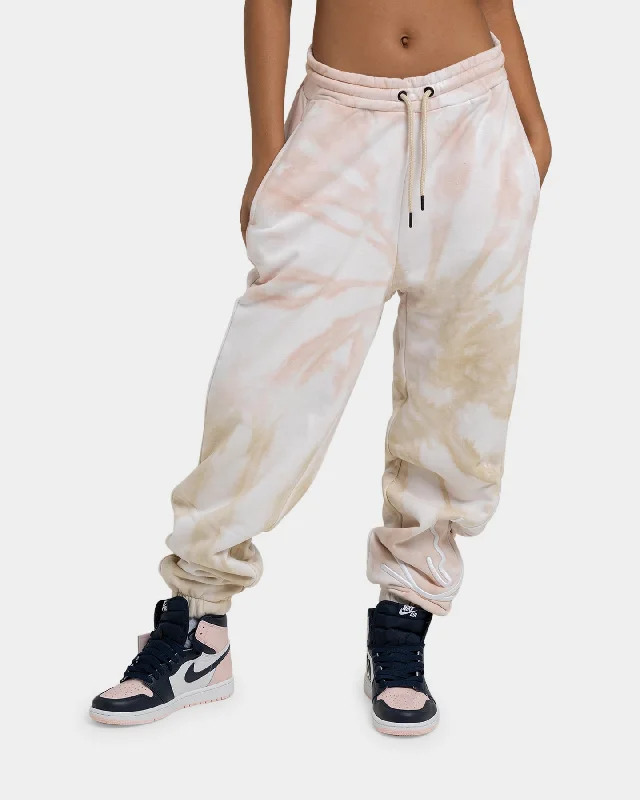 Karl Kani Signature Tie Dye Pants Light Sand Soft Stretch Pants