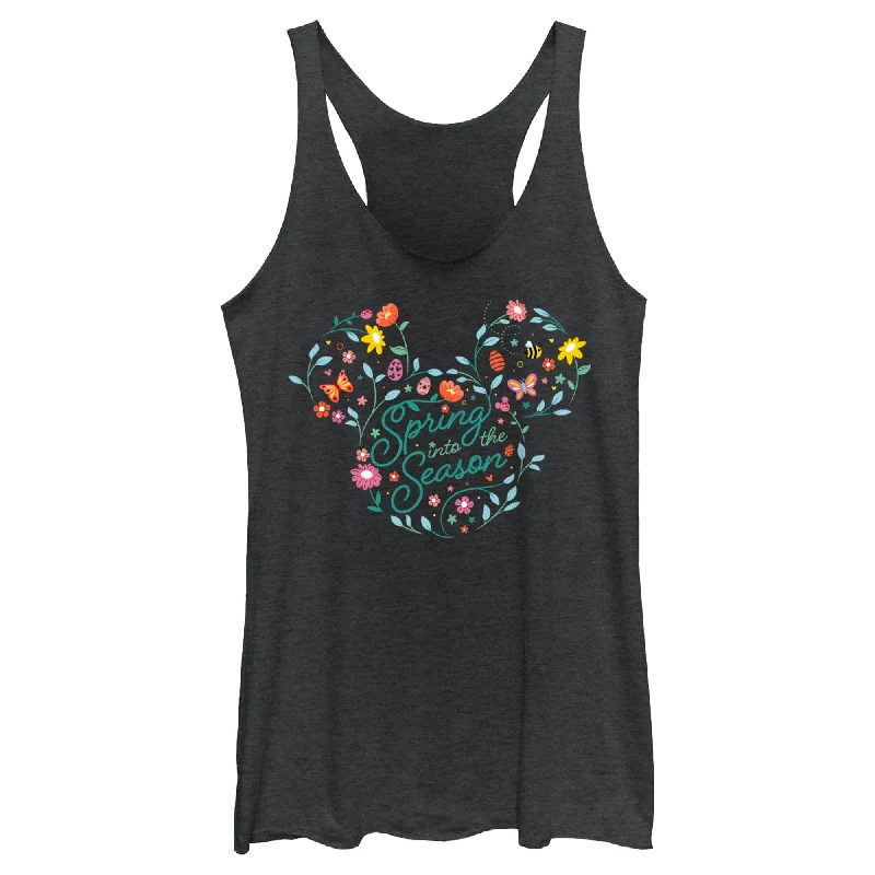 Women's Mickey & Friends Spring Into the Season Racerback Tank Top comfortable tank top Women's Mickey & Friends Spring Into the Season Racerback Tank Top comfortable tank top