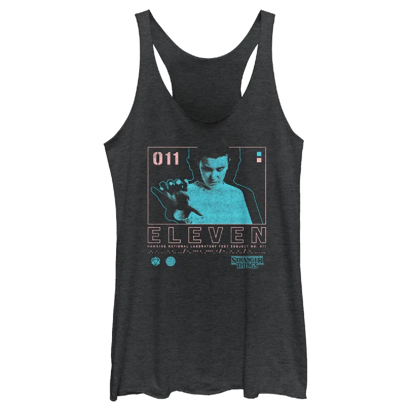 Women's Stranger Things Eleven Boxed Up Racerback Tank Top open back tank
