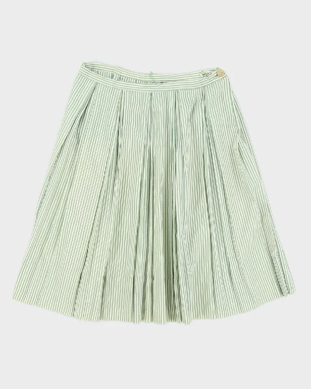 Vintage 190s Seersucker Striped Skirt - S leather skirt sleek