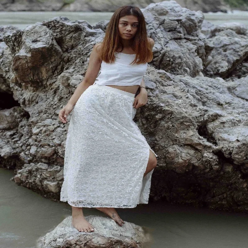 Phi-Phi Pull-String Skirt linen skirt airy